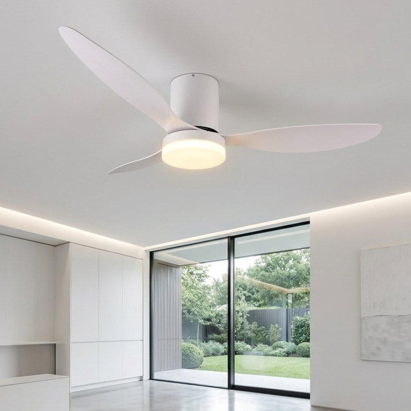 Lustra LED Goteborg White cu Ventilator si Telecomanda Premium Germany