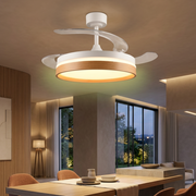 Lustra LED Volda White & Wood cu Ventilator si Telecomanda Premium Germany