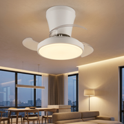 Lustra LED Moss White cu Ventilator si Telecomanda Premium Germany