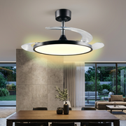 Lustra LED Kasfjord Black cu Ventilator si Telecomanda Premium Germany