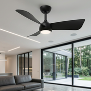 Lustra LED 3CCT SOLYA Black cu Ventilator Echivalent 200W Telecomanda