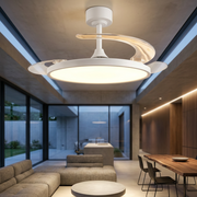 Lustra LED Kasfjord White cu Ventilator si Telecomanda Premium Germany