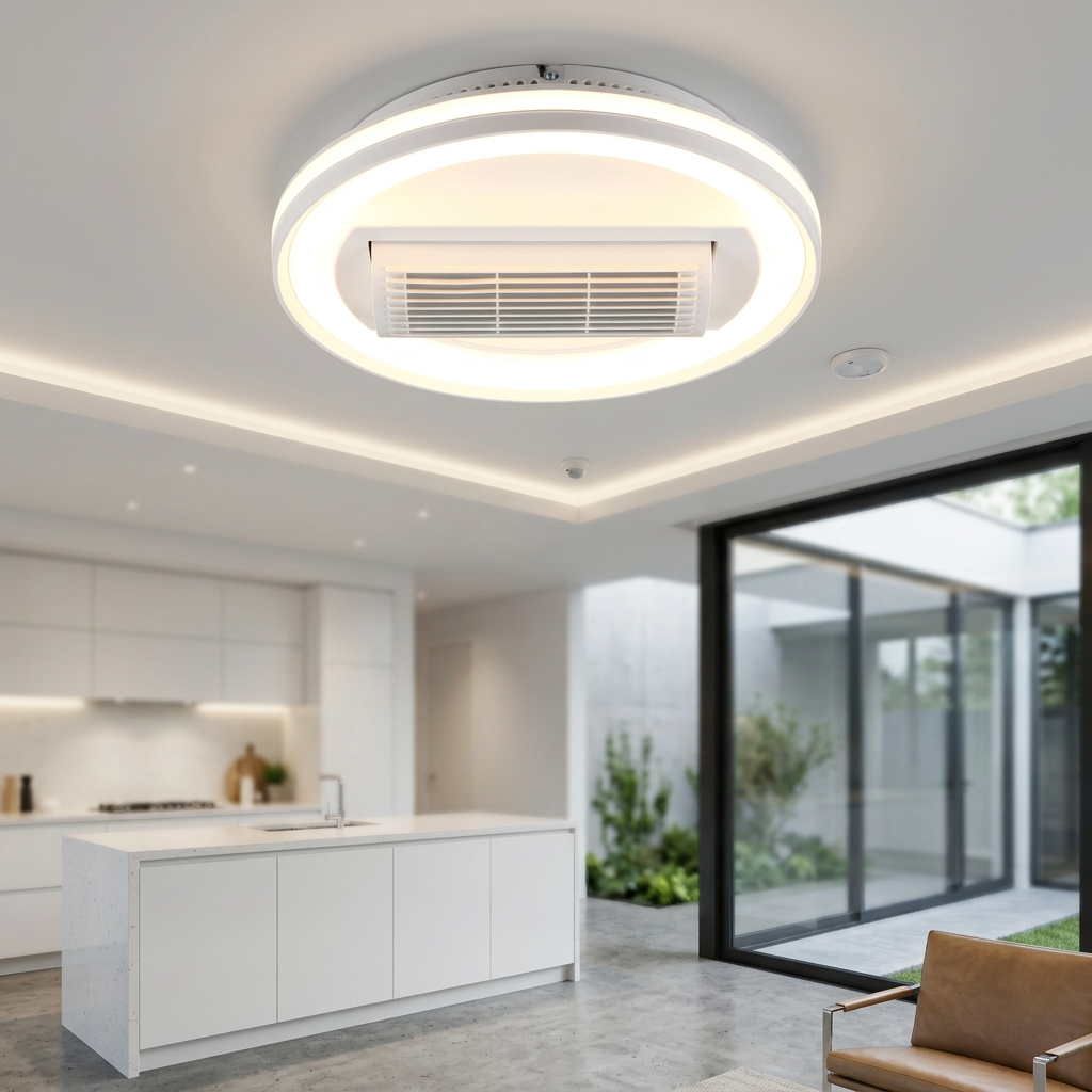 Lustra LED Kurula White cu Ventilator si Telecomanda Premium Germany