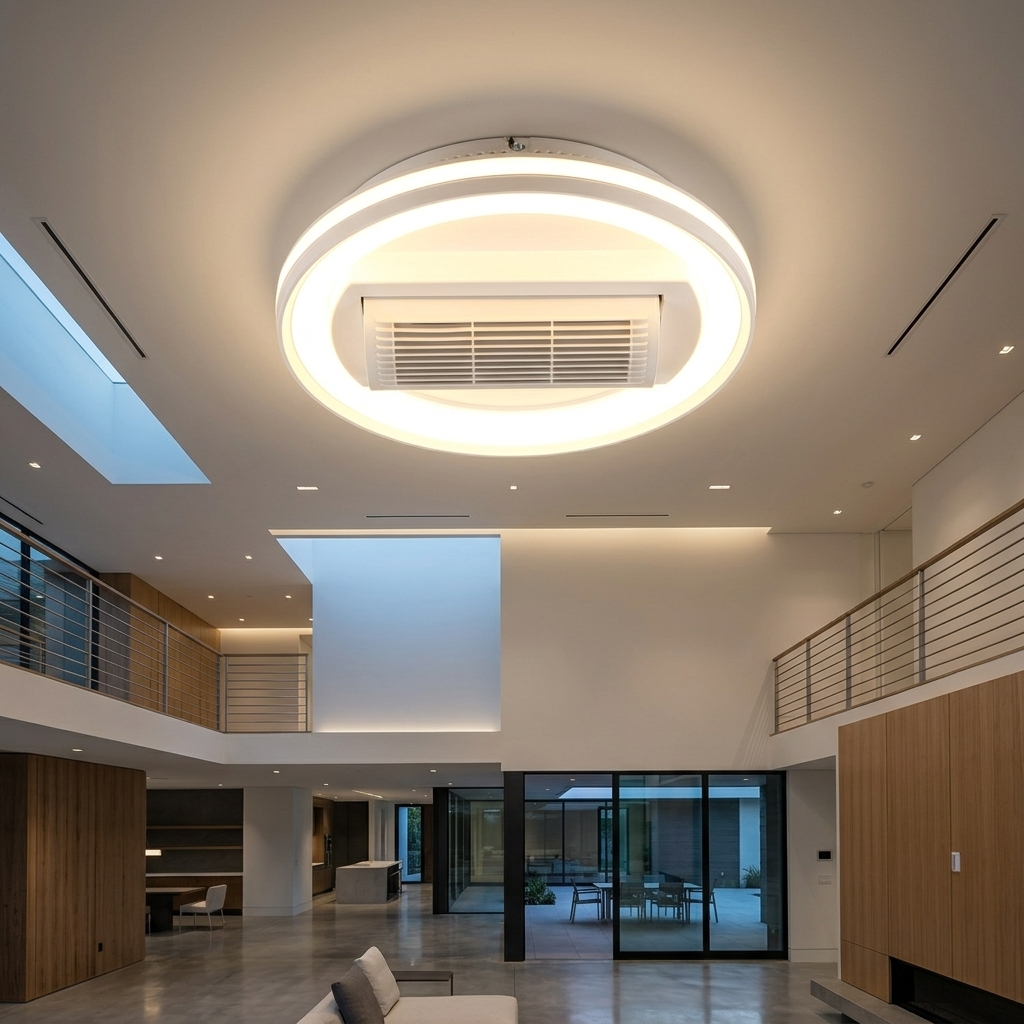 Lustra LED Kurula White cu Ventilator si Telecomanda Premium Germany