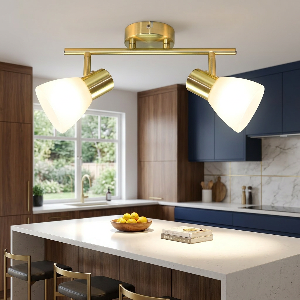 Lustra Jota Gold Premium cu 2 Spoturi Reglabile