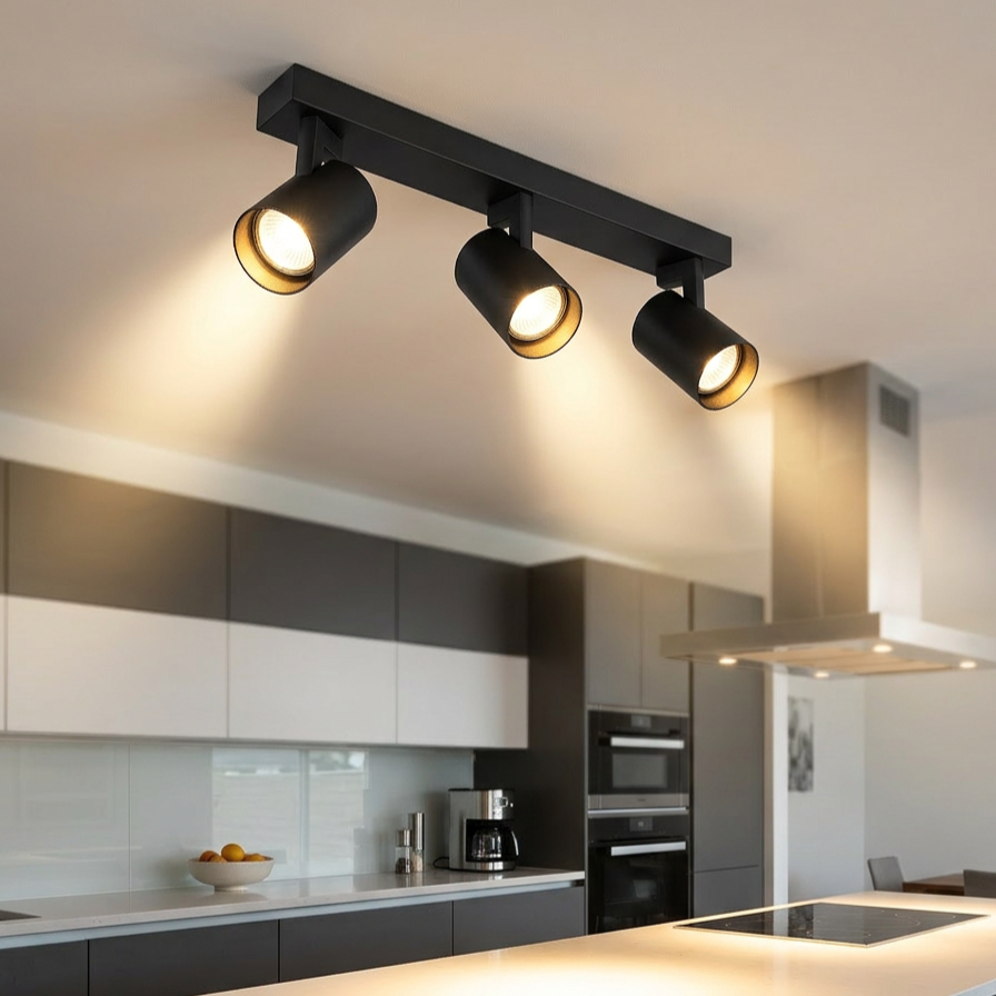 Lustra Volf Black Premium cu 3 Spoturi Reglabile