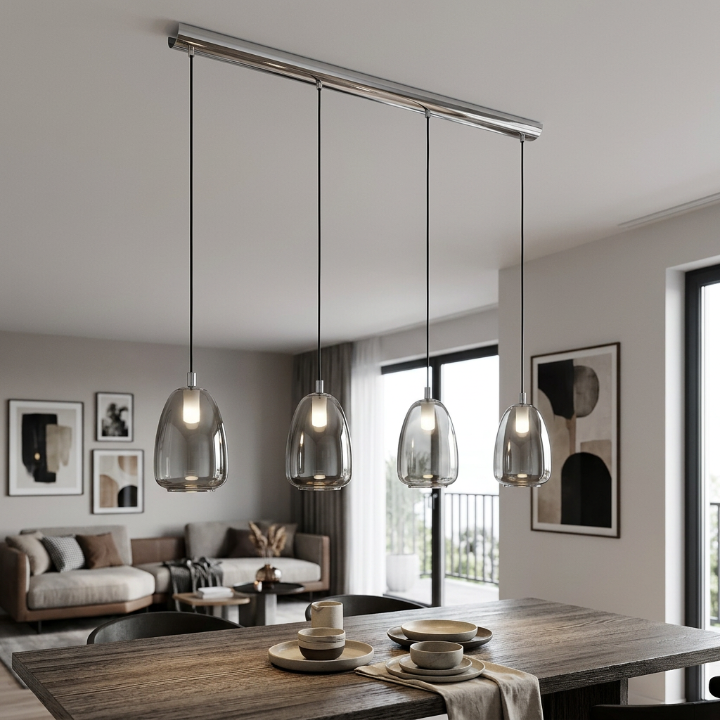 Lustra Suspendata Alobrase Silver 4xE27