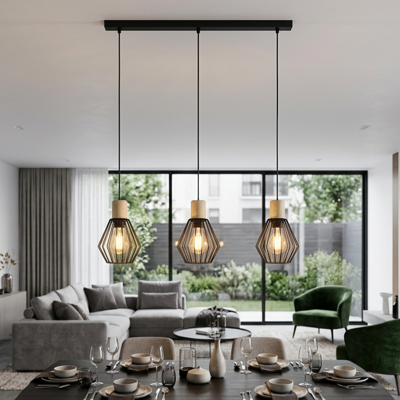 Lustra Suspendata Palmorla Black & Brown