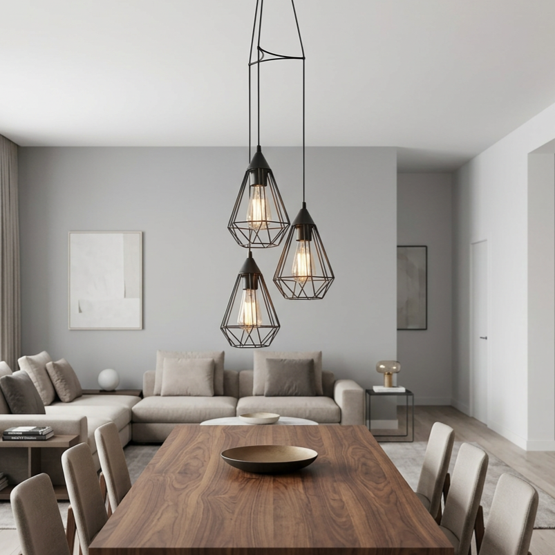Lustra Suspendata Tarbes Black 3xE27 Eglo