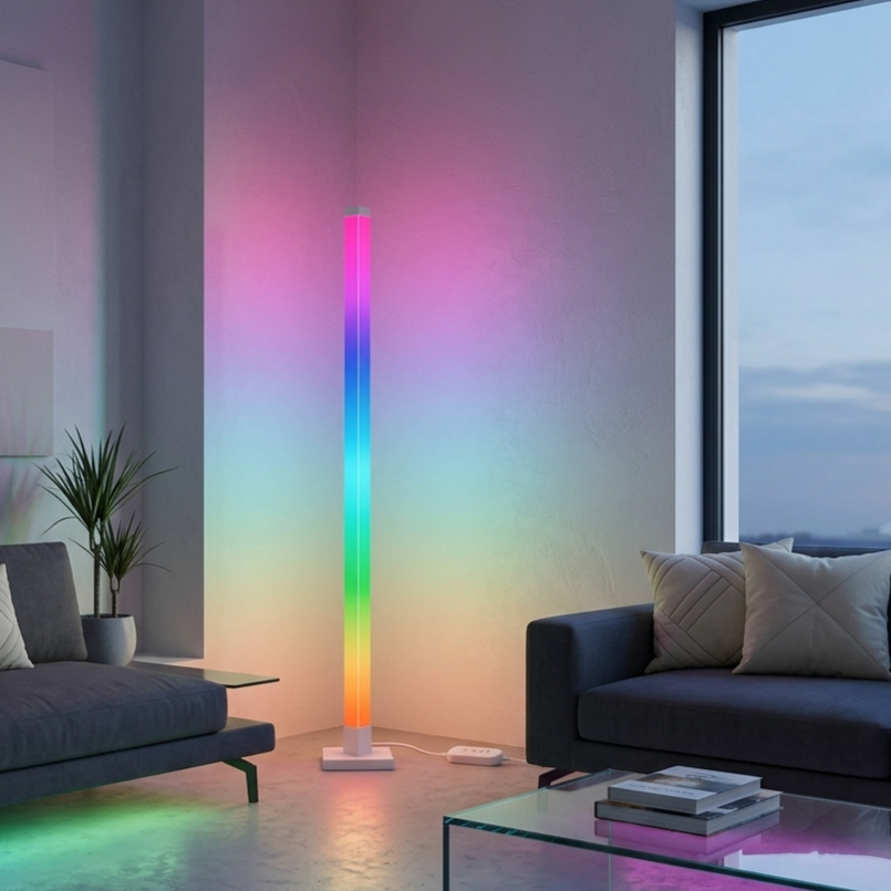 Lampadar LED RGB Smart 154CM Multicolor cu Telecomandă și Control App