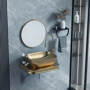 Lavoar + Blat Premium Line Auriu 65.5X37CM