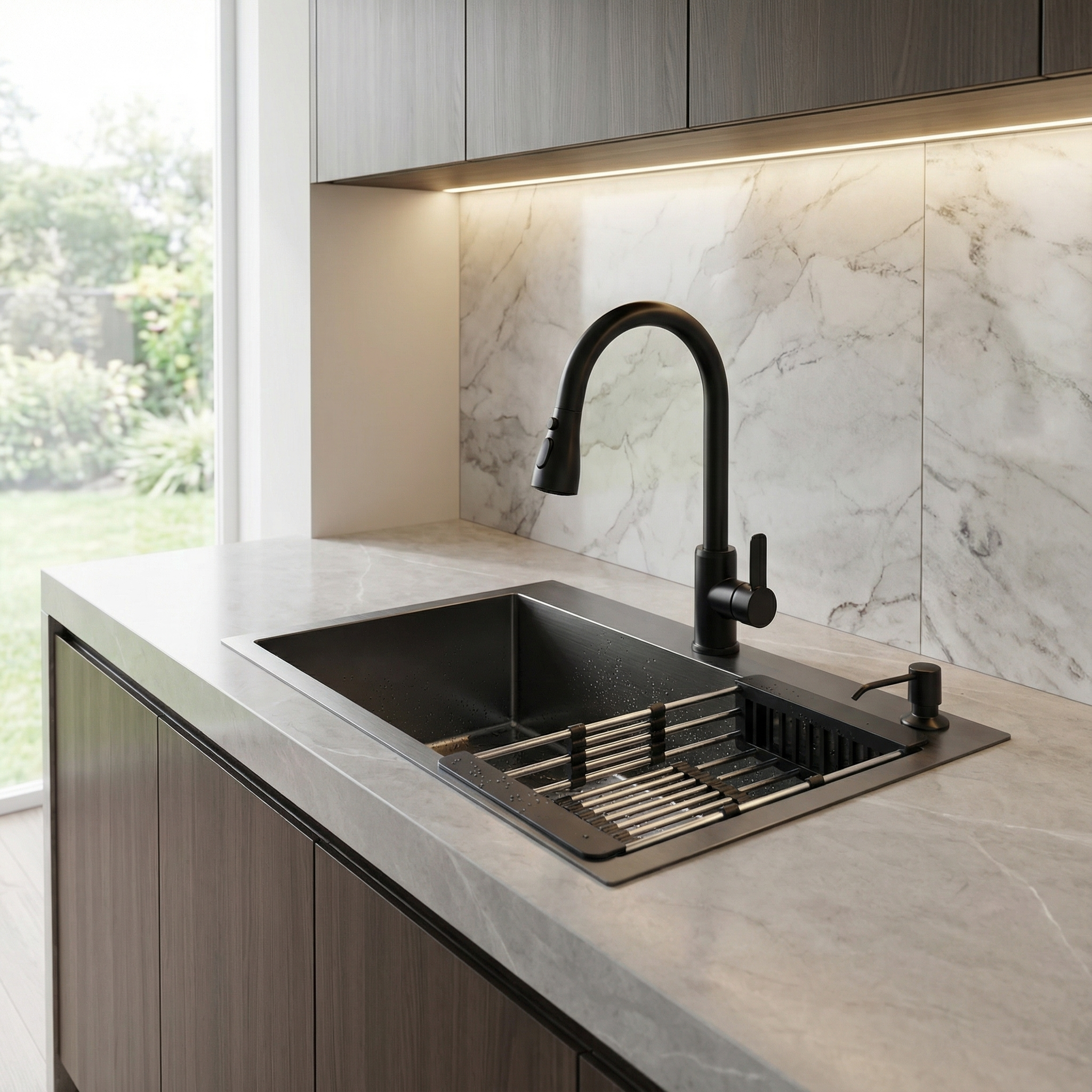 Chiuveta Bucatarie Premium Neagra 68x45x19CM