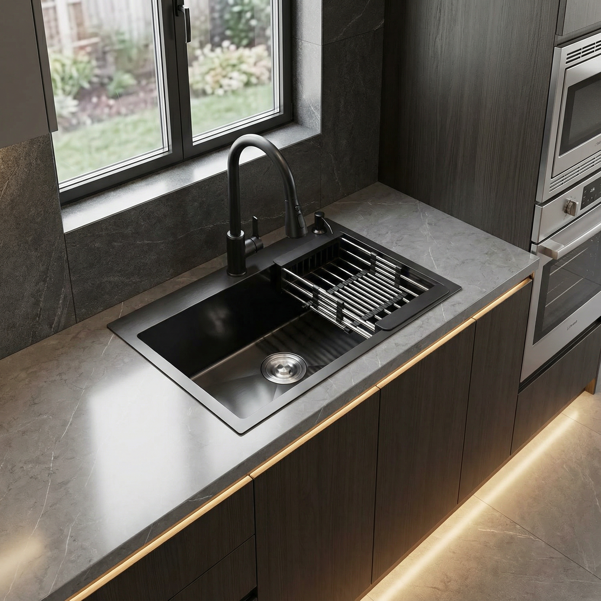 Chiuveta Bucatarie Premium Neagra 68x45x19CM