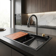 Chiuveta Bucatarie Premium Gri Inchis 75x46x22CM