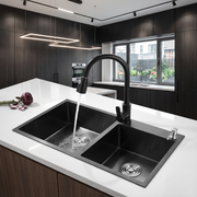 Chiuveta Bucatarie Premium Neagra 75x45x22