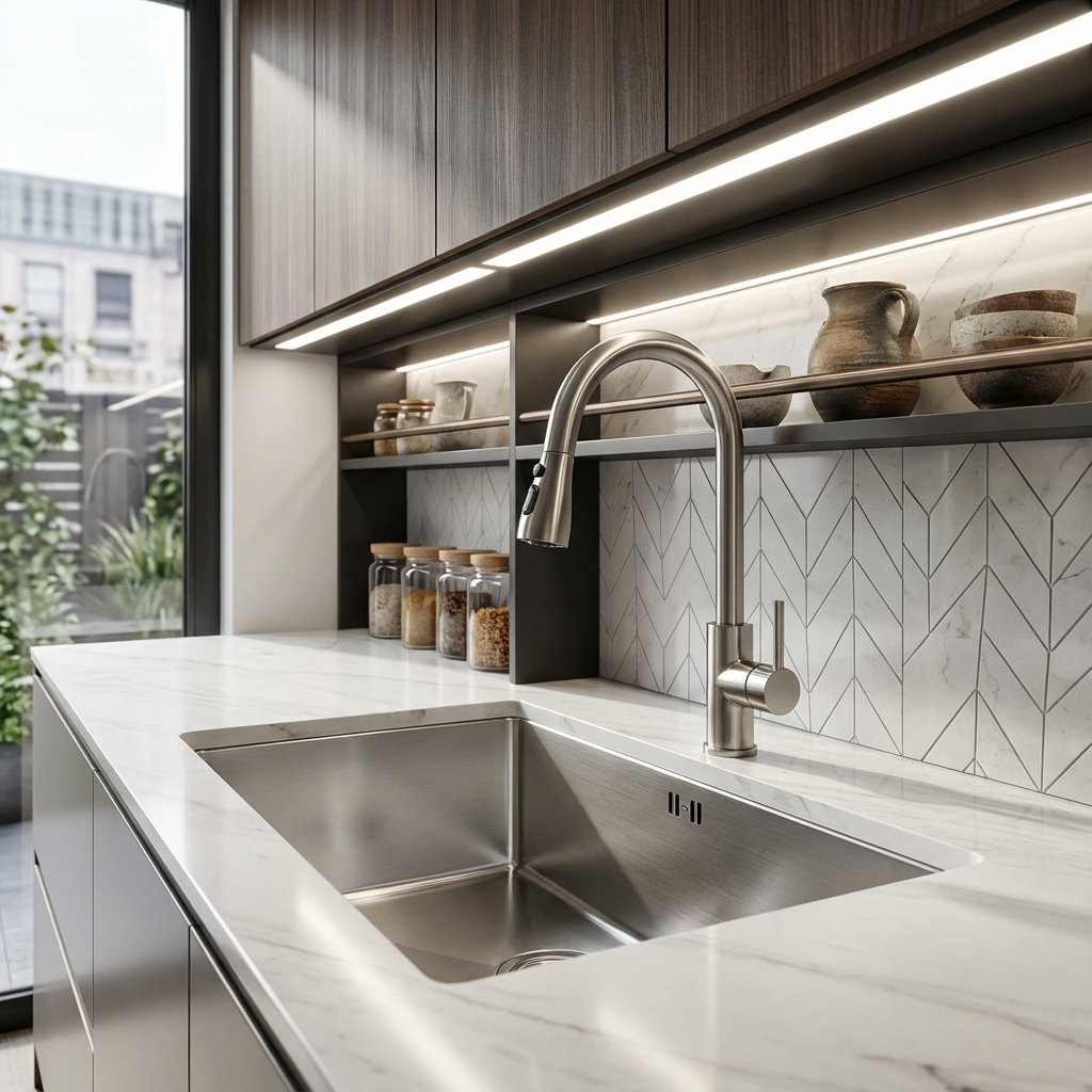 Chiuveta Bucatarie Premium Argintie  50x43x20CM