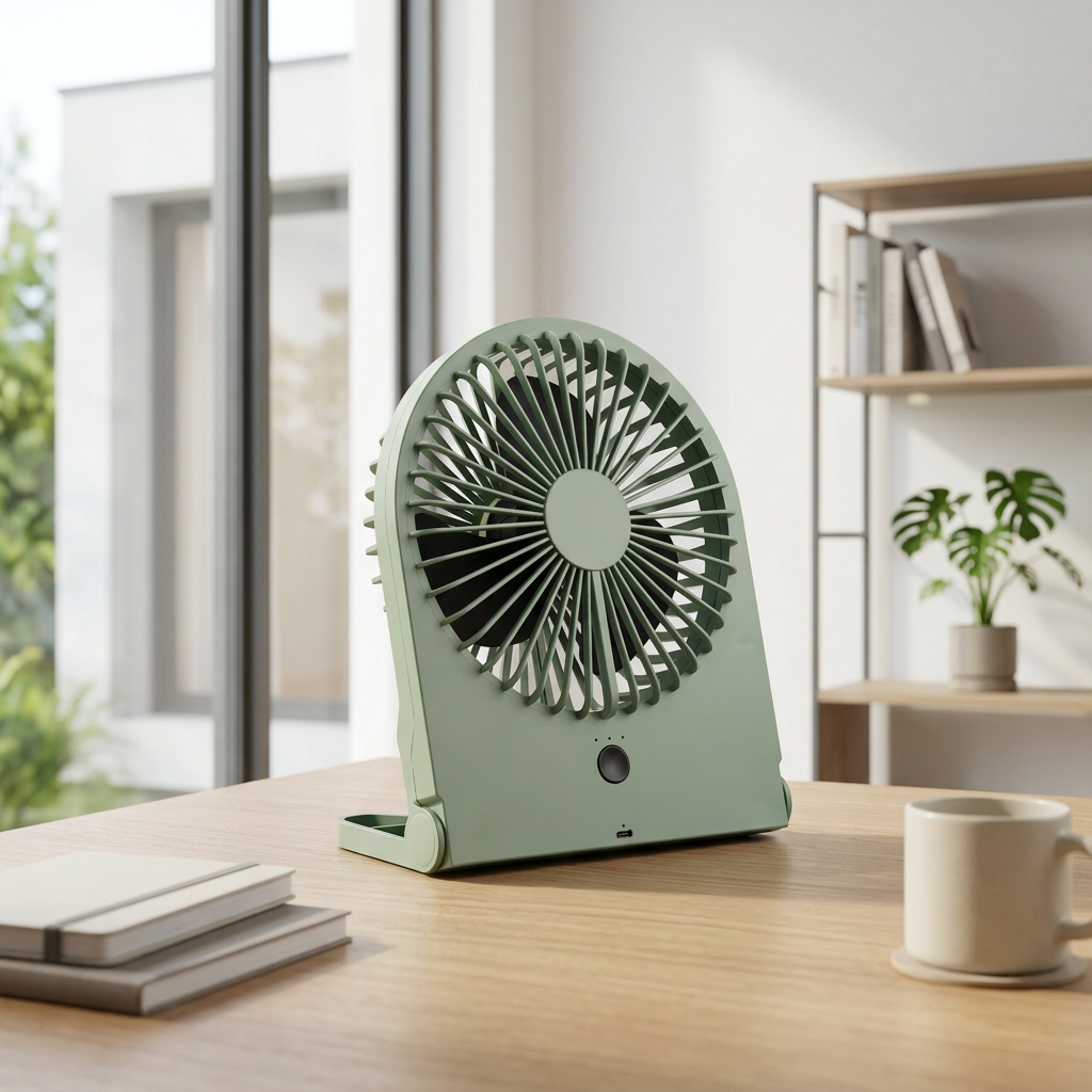 Ventilator cu Acumulator Breezy Green cu 3 Moduri Viteza