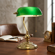 Veioza Decorativa Banker Green & Gold 39CM