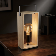 Veioza Decorativa Famborough Black & Wood 40CM Eglo