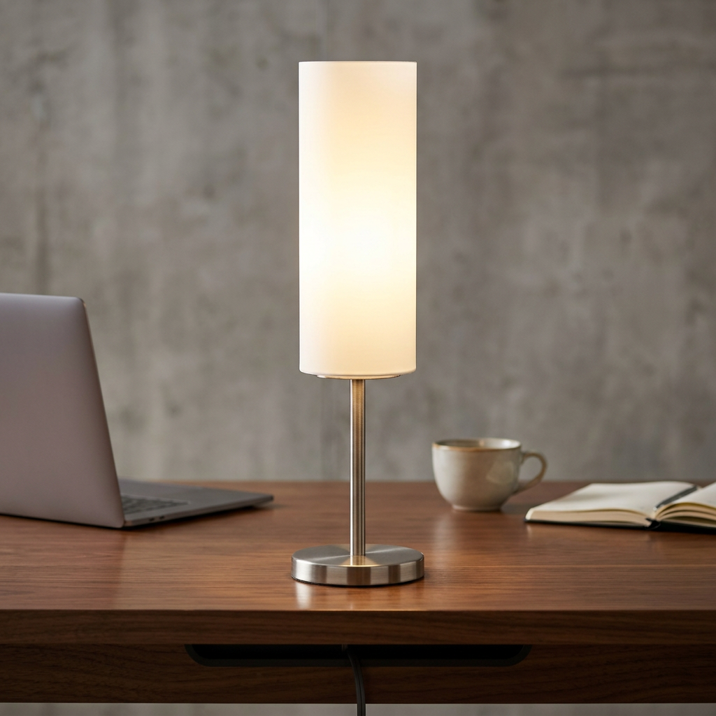 Veioza Decorativa Troy 3 Silver & White 46CM Eglo Resigilat R2