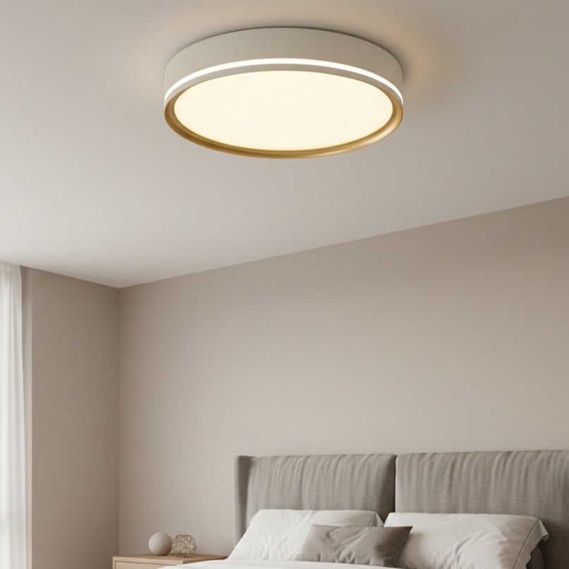 Plafoniera LED CLEO Alb & Auriu Rotunda 42CM Lumina Neutra Echivalent 200W