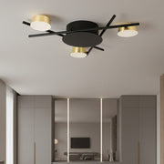 Lustra LED Kira Gold & Black Lumina Calda Echivalent 100W