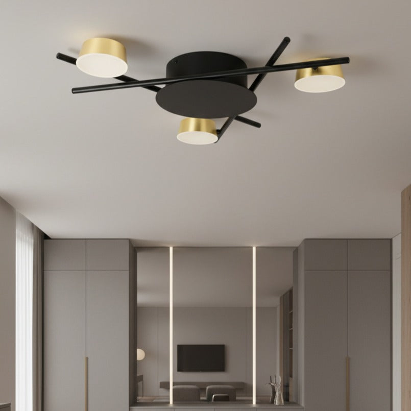 Lustra LED Kira Gold & Black Lumina Calda Echivalent 100W