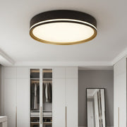 Plafoniera LED CLEO Negru & Auriu Rotunda 42CM Lumina Neutra Echivalent 200W