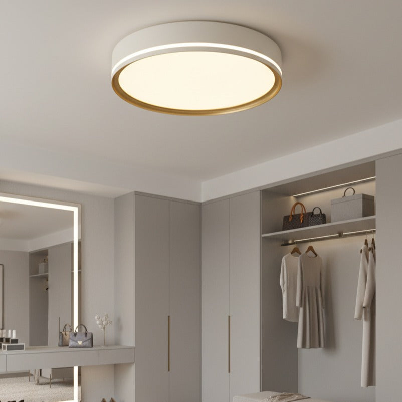 Plafoniera LED CLEO Alb & Auriu Rotunda 42CM Lumina Neutra Echivalent 200W