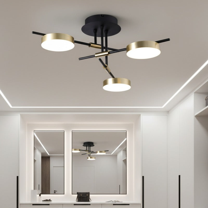 Lustra LED Kara Gold & Black Lumina Calda Echivalent 200W