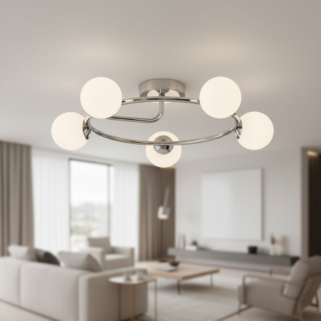 Lustra Abajur 5xE27 Chrome Elegance