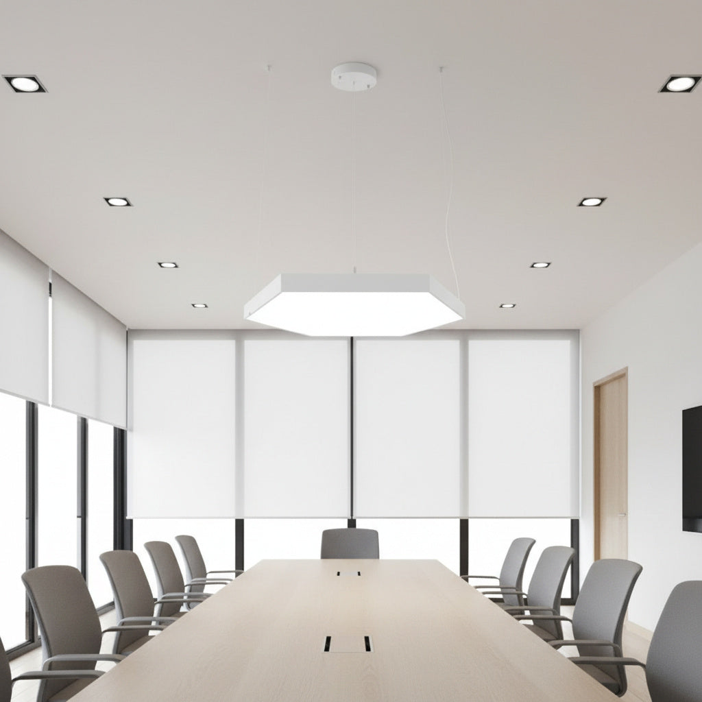 Lustra LED HexaGlow Alb Mat 210W CCT