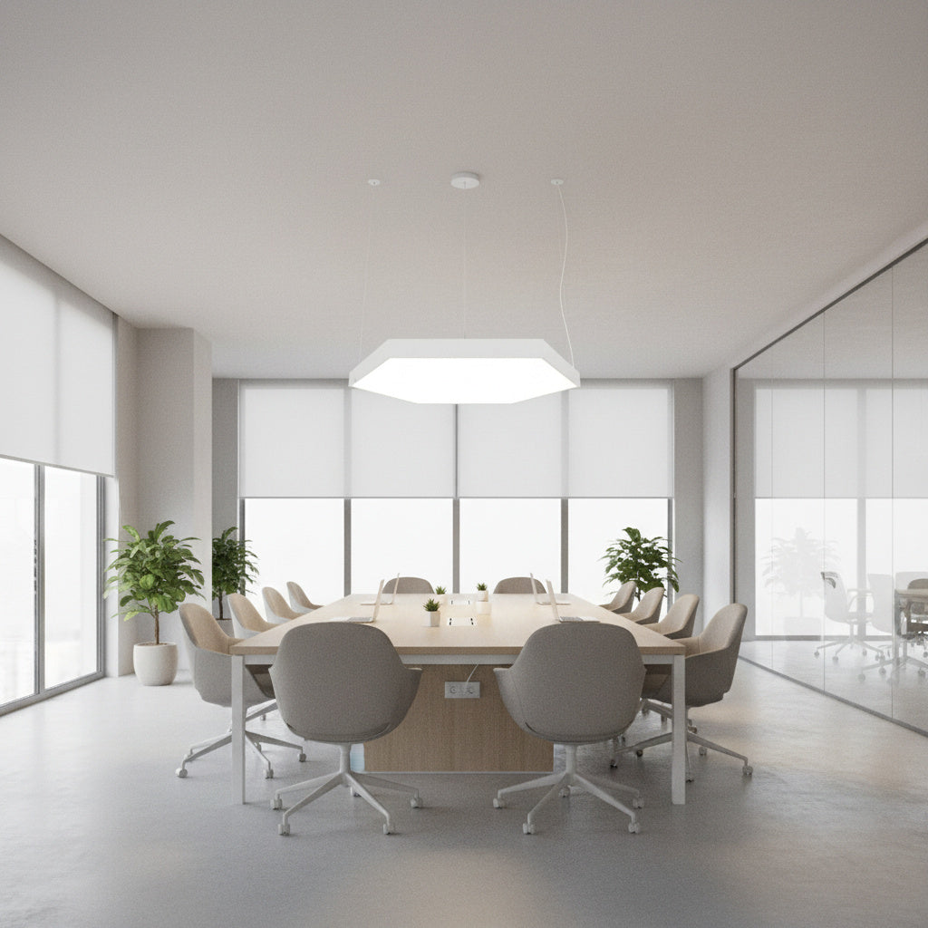 Lustra LED HexaGlow Alb Mat 210W CCT