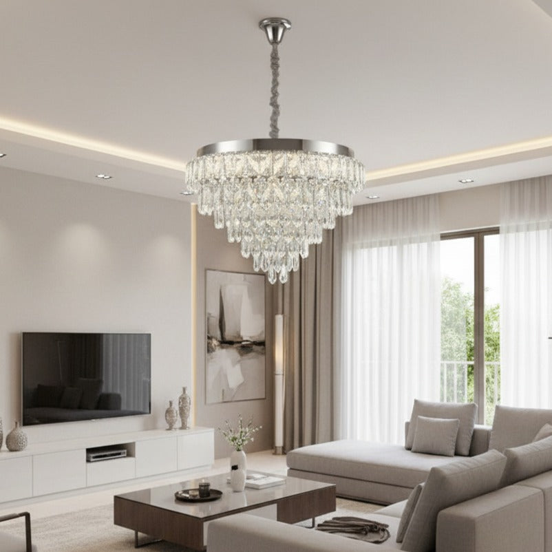 Candelabru LED JEHO Cristal Silver Telecomanda