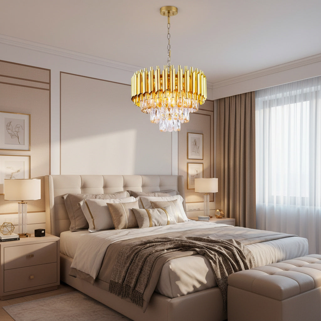 Candelabru Cristal Golden Panther 300mm