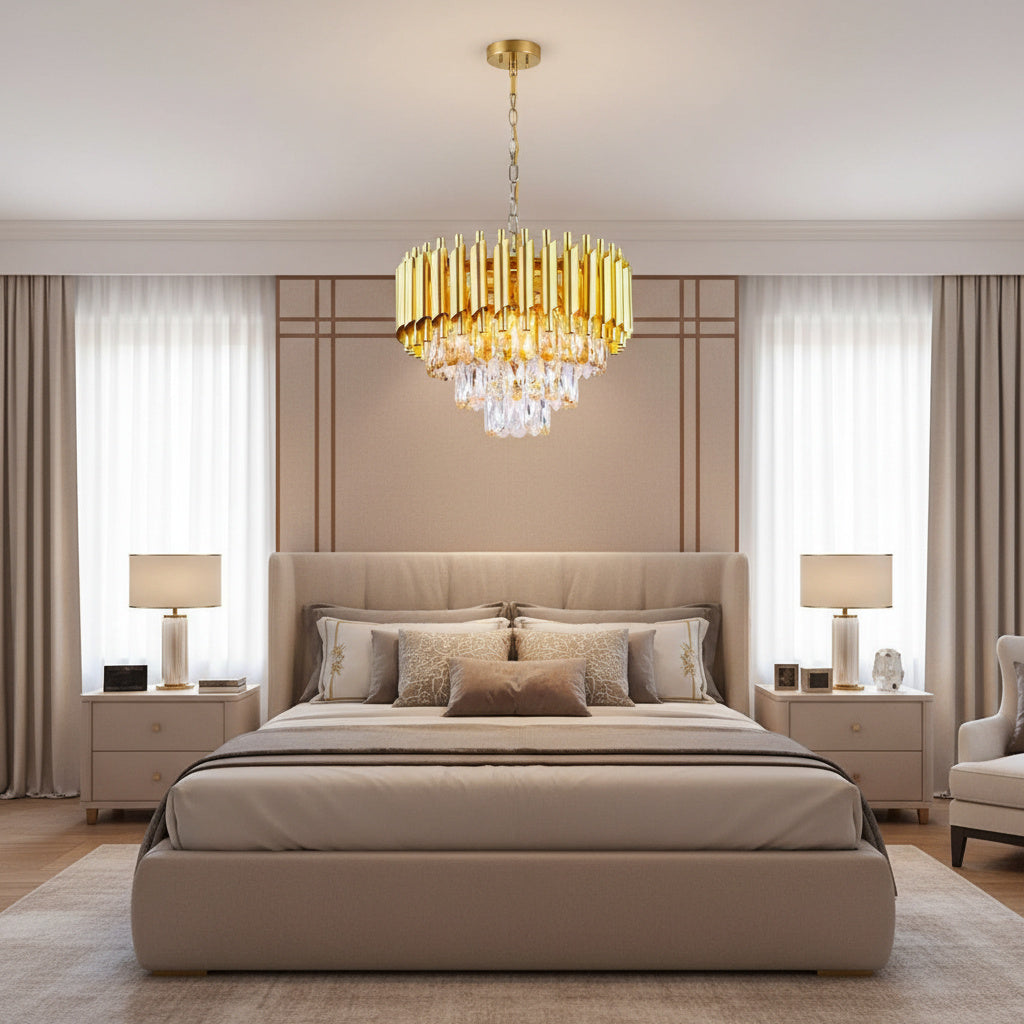 Candelabru Cristal Golden Panther 300mm