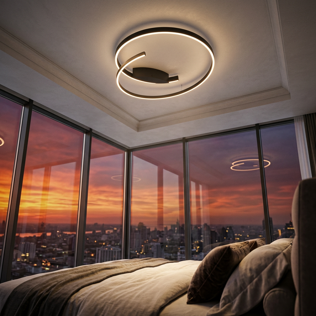Lustra LED Aplicata Cinardi Black CINQUE Premium Echivalent 700W