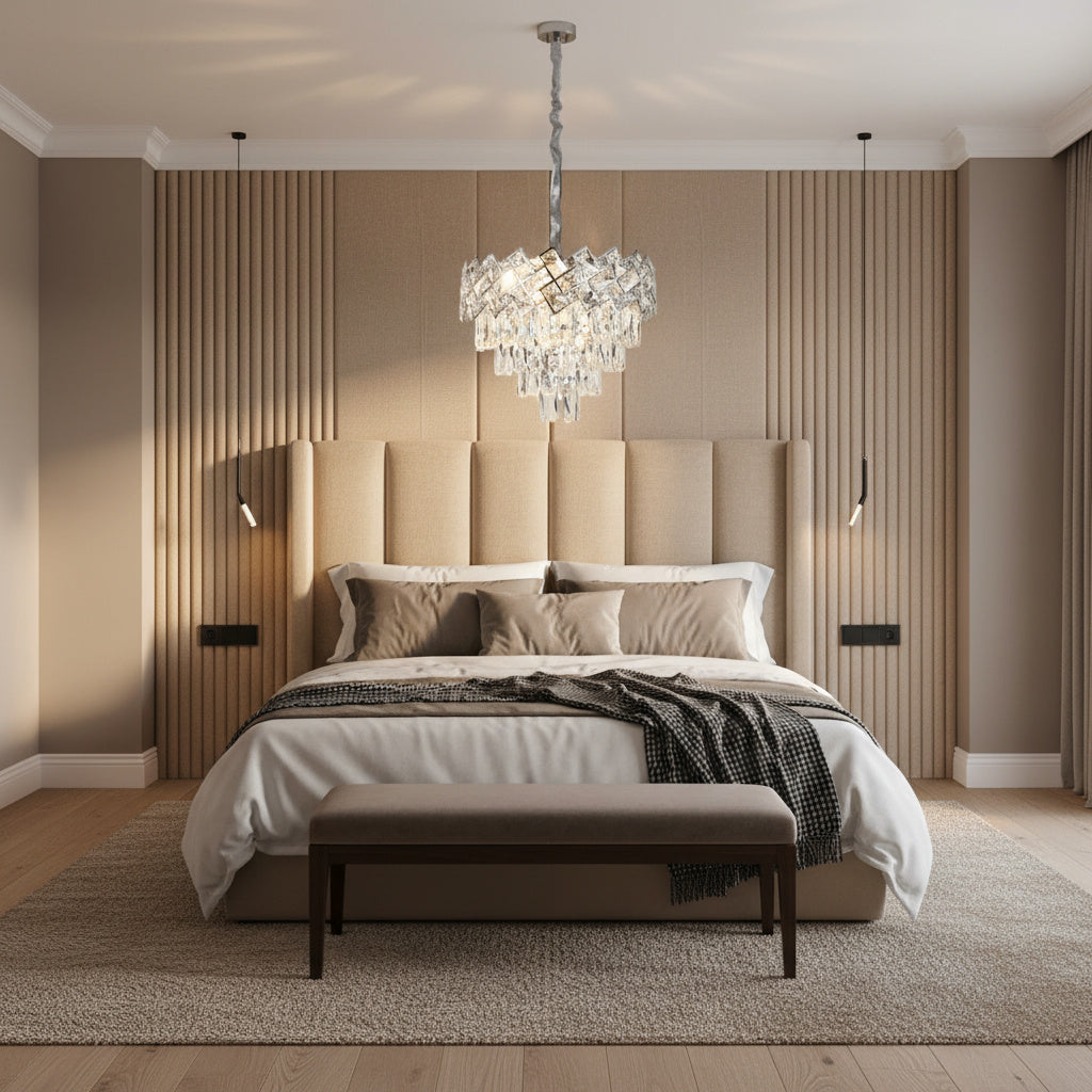 Candelabru Cristal Malli Silver 30cm