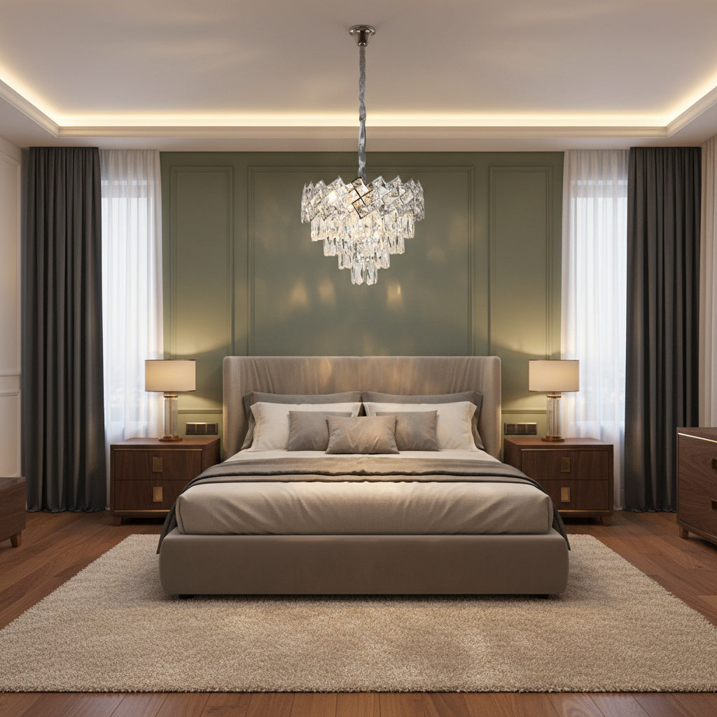 Candelabru Cristal Malli Silver 40cm