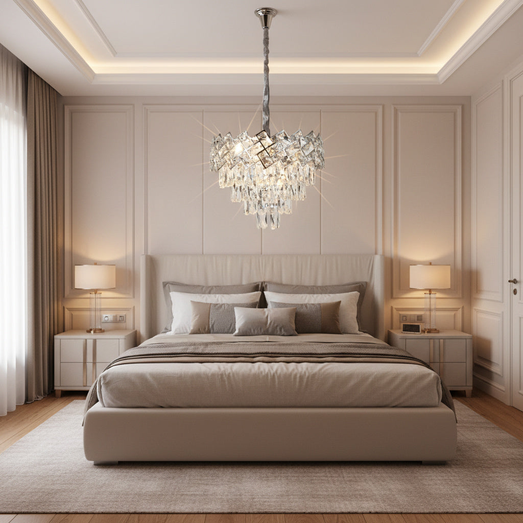 Candelabru Cristal Malli Silver 40cm