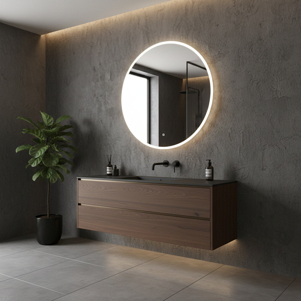 Oglinda LED Rotunda CAMPANORA Ø70cm Functie Dezaburire, Senzor si 3 Lumini