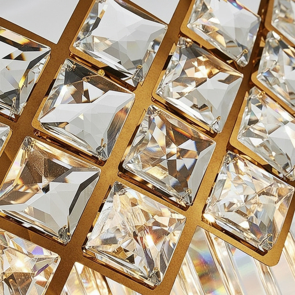 Candelabru Cristal Yanni Gold Deluxe Double Level