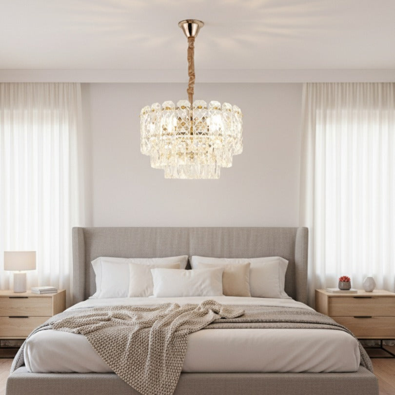 Candelabru Cristal ELARA Gold ⌀40CM