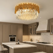 Candelabru Cristal Aplicat Rotund Golden Tubes Luxury 50CM