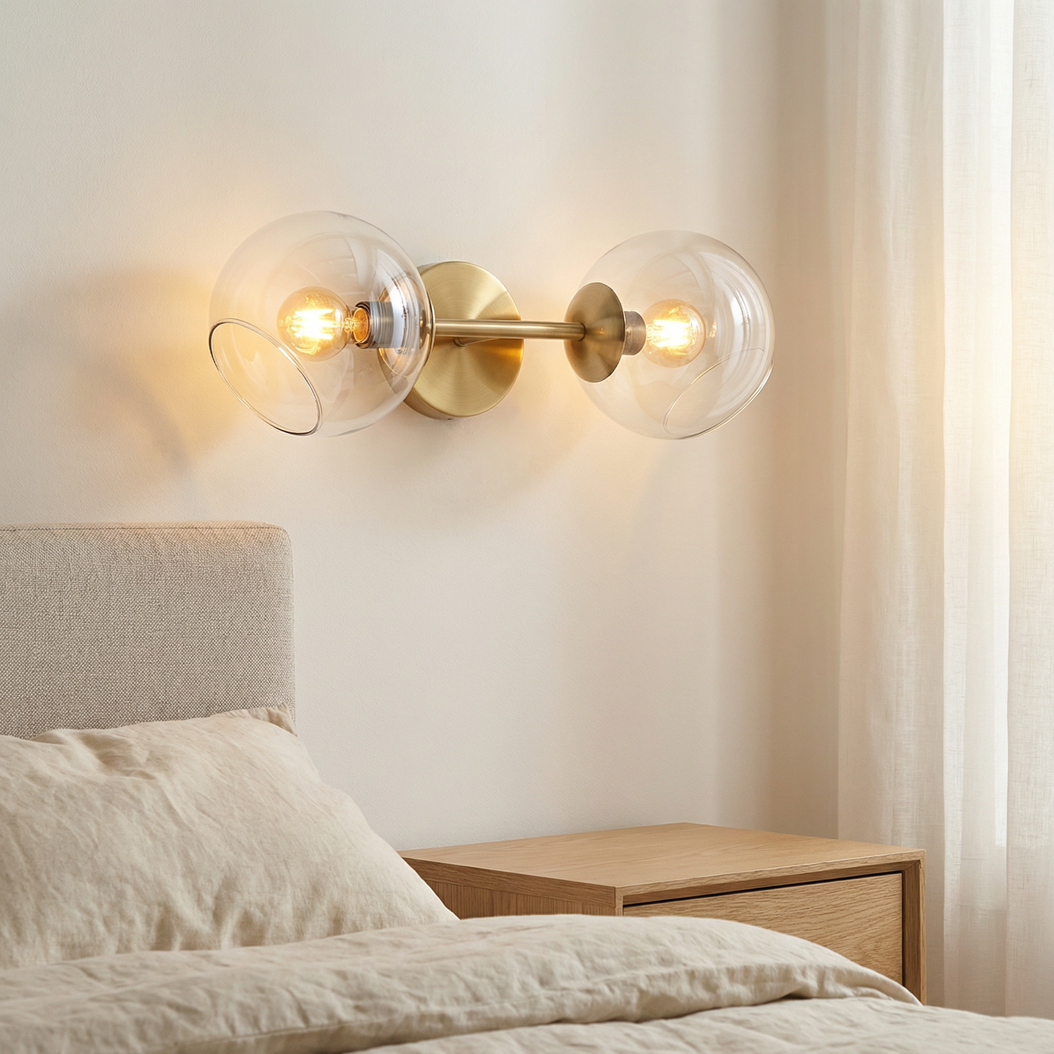 Aplica BOLLA Gold Abajur Transparent