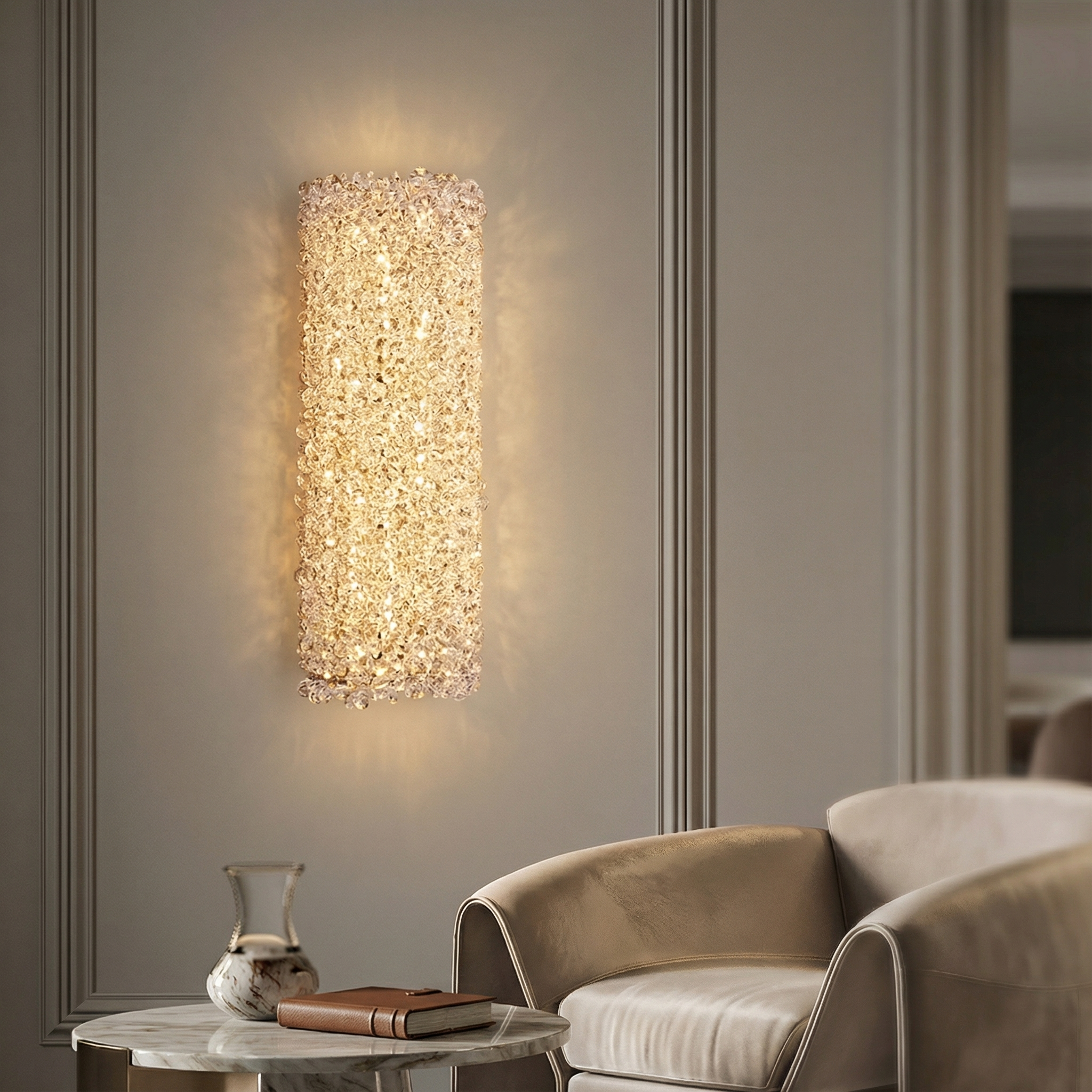 Aplica LED RAFO Silver Cristal