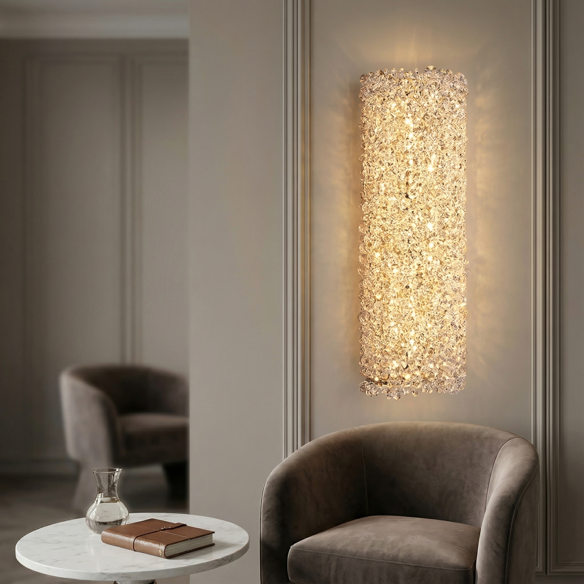 Aplica LED RAFO Silver Cristal