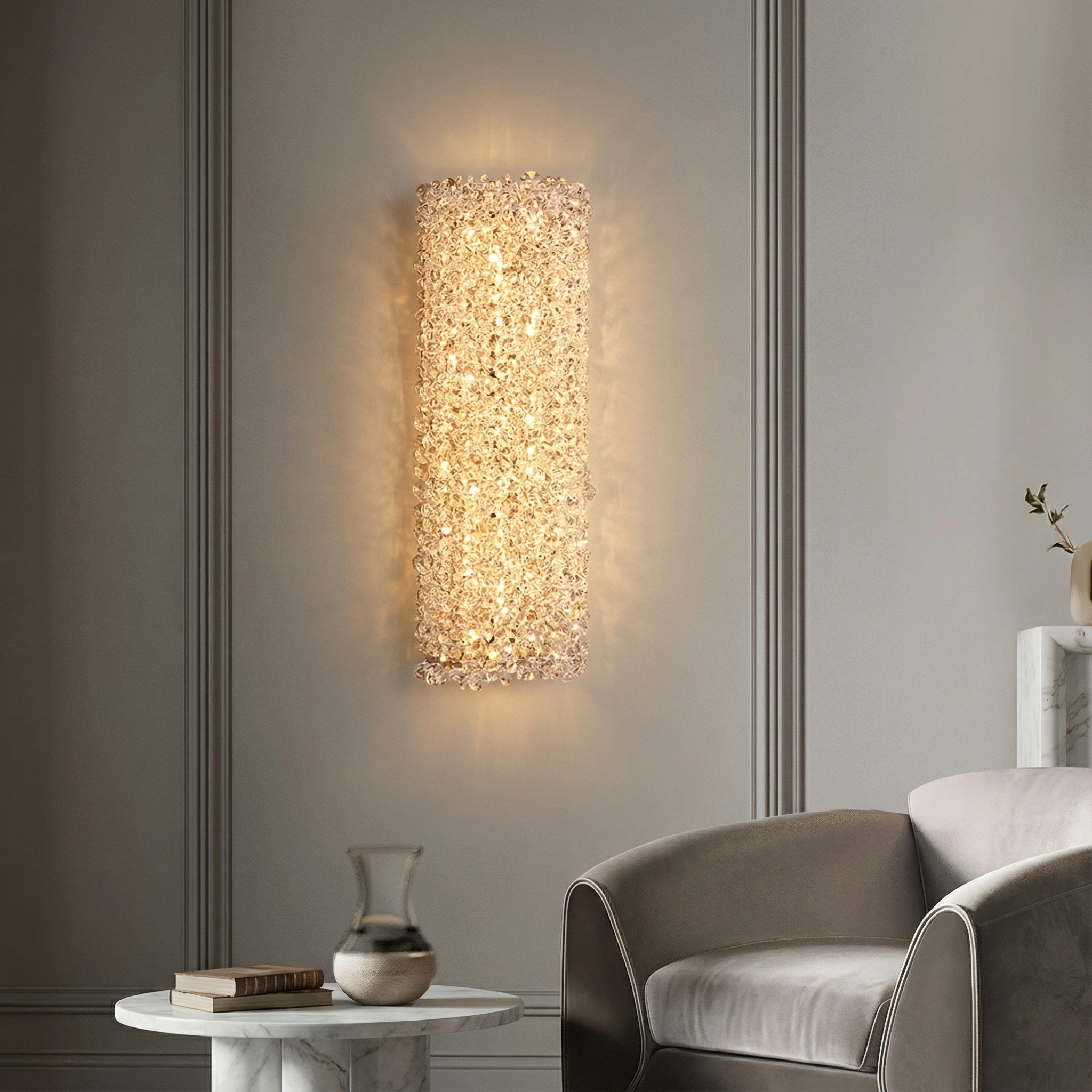 Aplica LED RAFO Silver Cristal