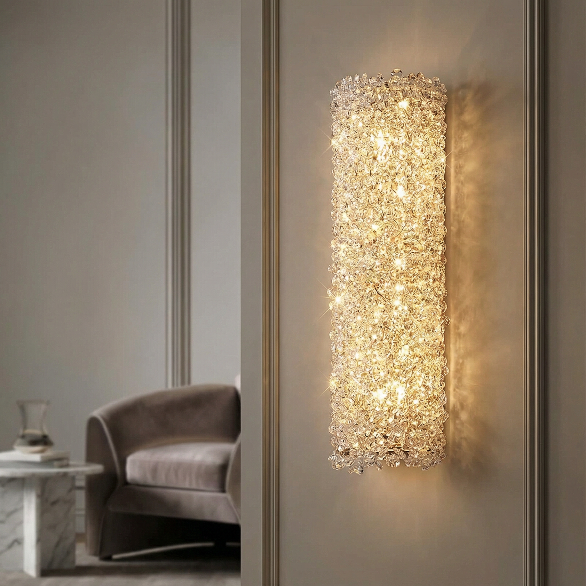 Aplica LED RAFO Silver Cristal