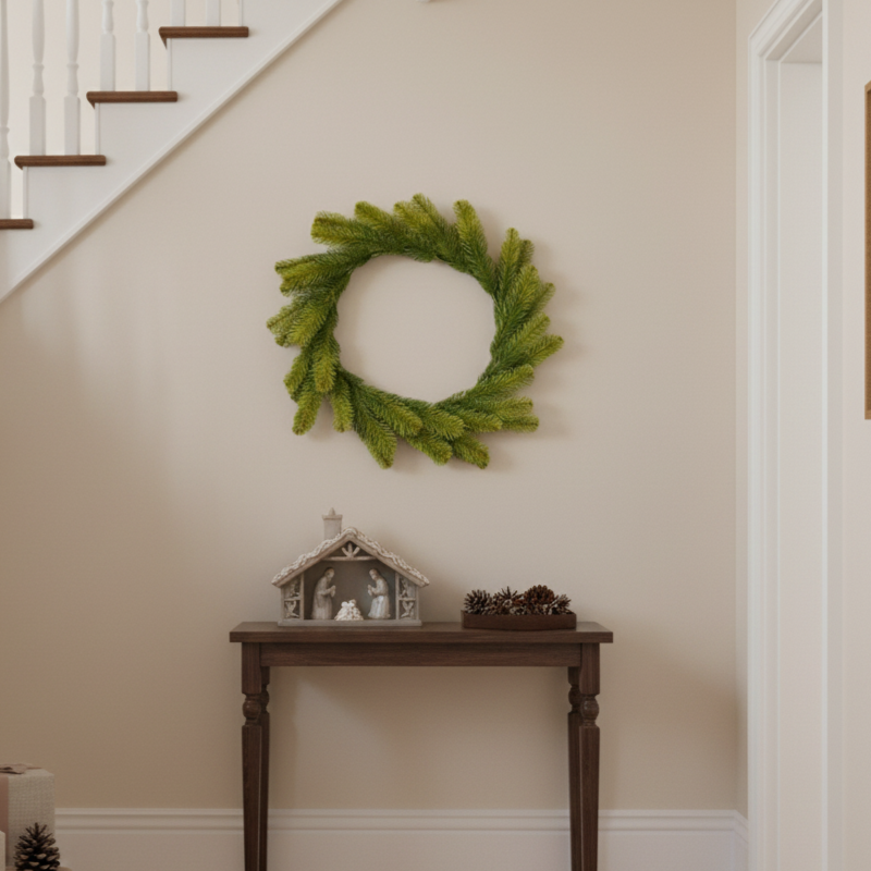 Coronita Artificiala De Craciun Alpin Light Green Ø40CM